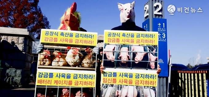 한국동물보호연합, '공장식 축산'과 '감금틀 사육' 금지법 촉구 기자회견 [전문]